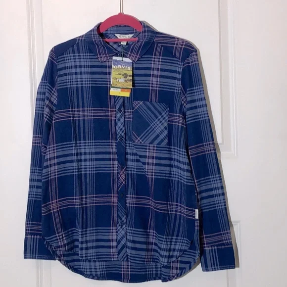 Orvis Logan Plaid Button Up Flannel Shirt Small NEW!!! - Picture 2 of 2